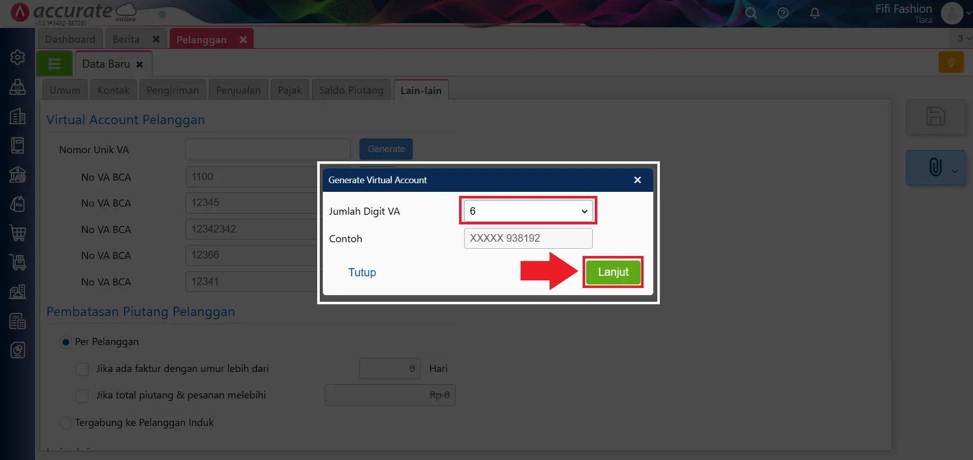cara menggunakan VA BCA